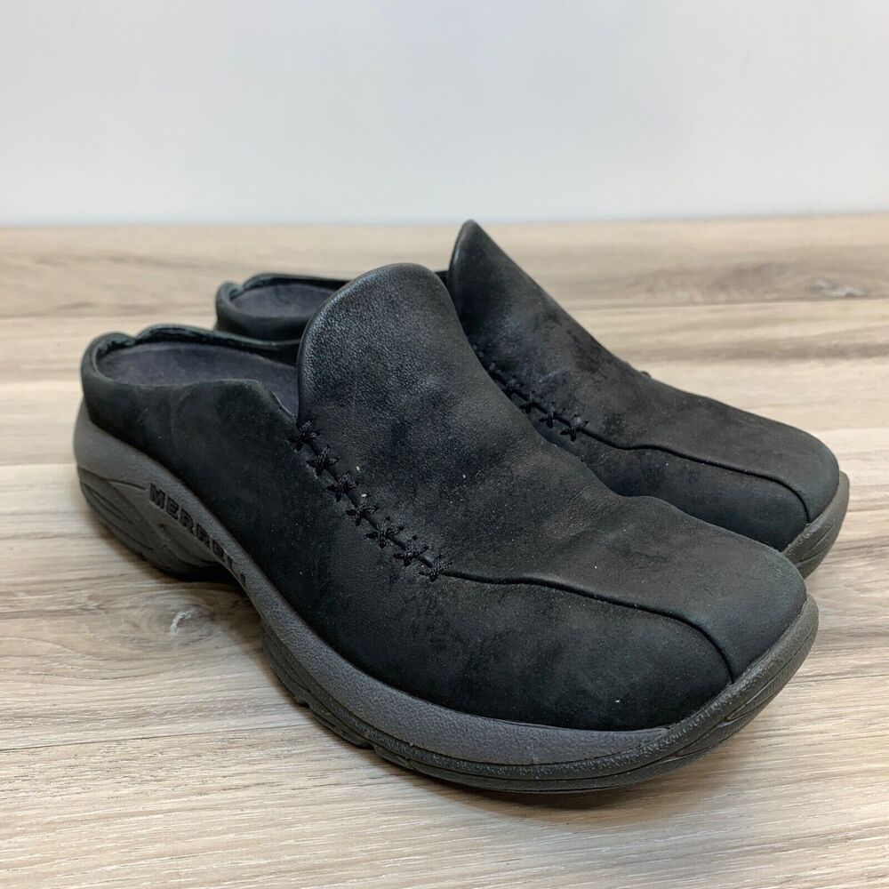 Merrell Primo Seam Mules Slip On Black Womens Size 7.5‎ Shoes